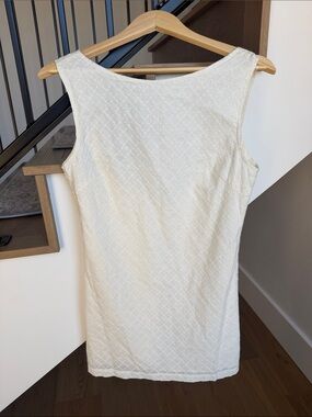 Rhythm. Ivory Textured Sleeveless Mini Dress